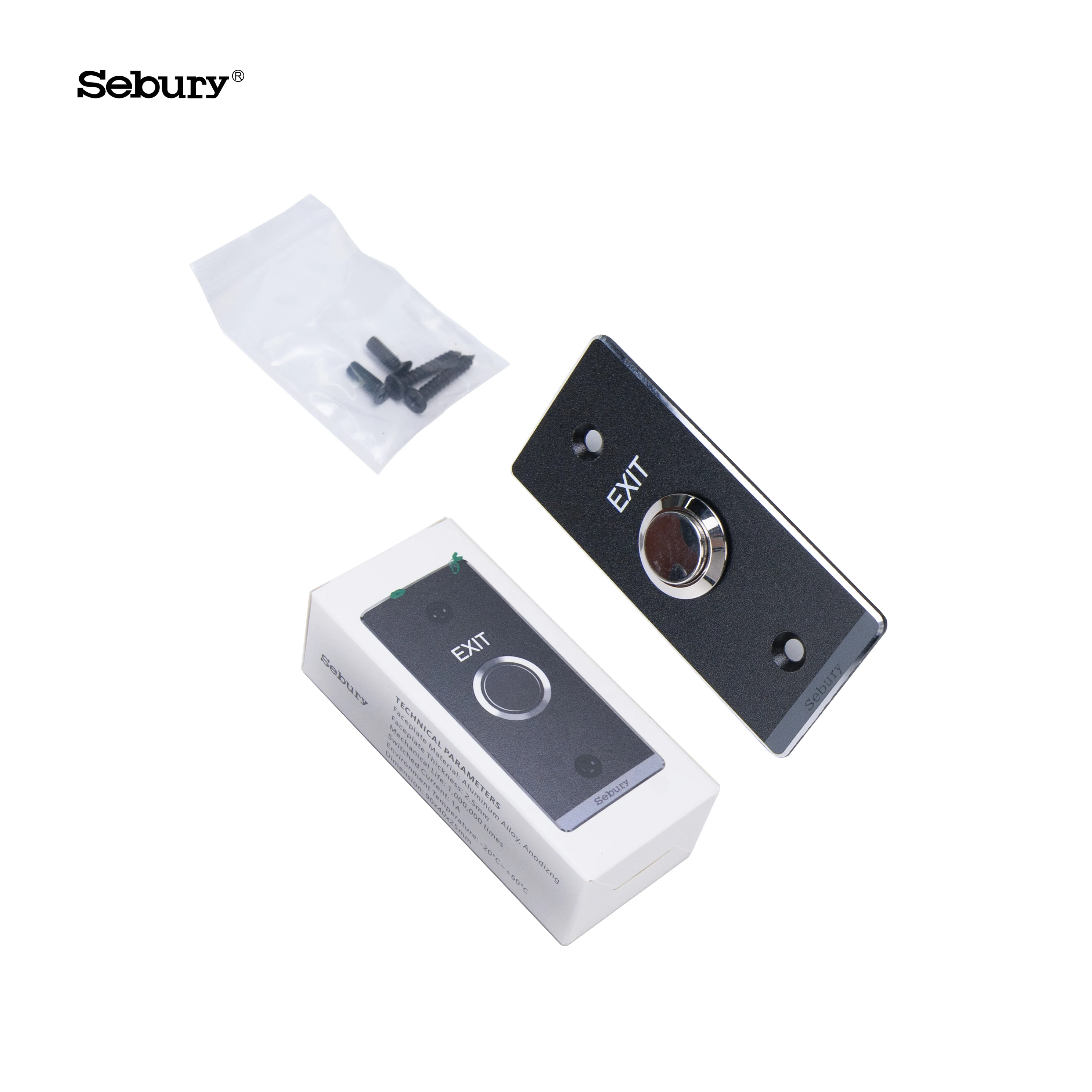 Sebury metal Aluminum Alloy Anti Vandal Door Exit Button Gate Access Push to Exit Buttons for Door Release