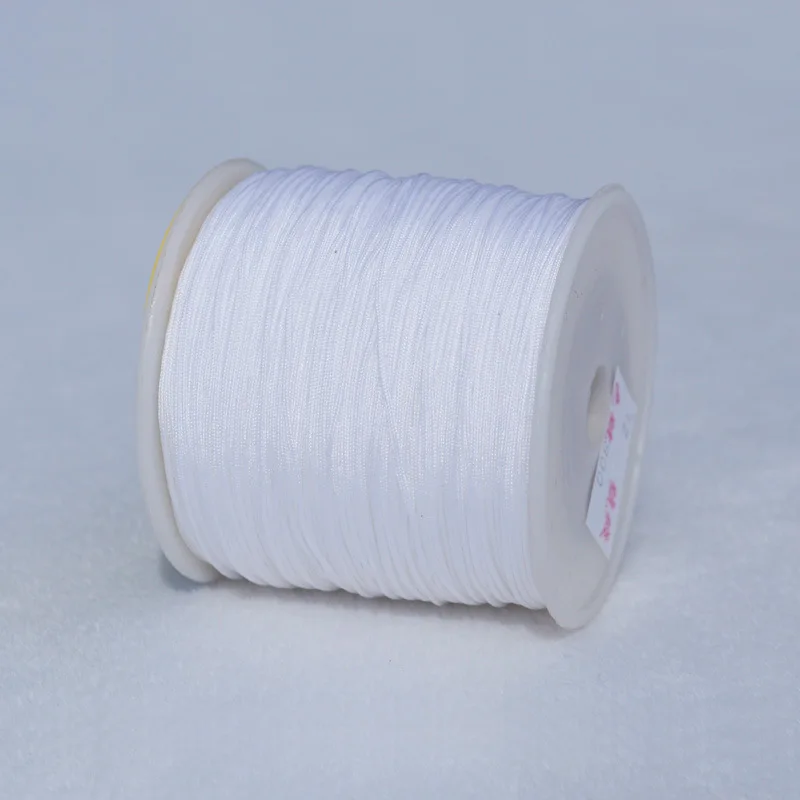 0.8mm 1mm 1.5mm Colorful Braided Bracelet Cords , Bonded Nylon Bracelet Thread for Beading Jewelry Making DIY