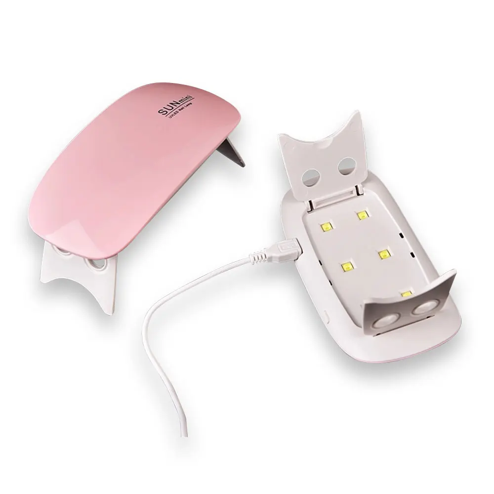 
Dropshipping Mini USB Nail Lamp, 6W Portable UV LED Nail Light Curing Nail Dryer with 45s/60s Timer Setting for Manicure 
