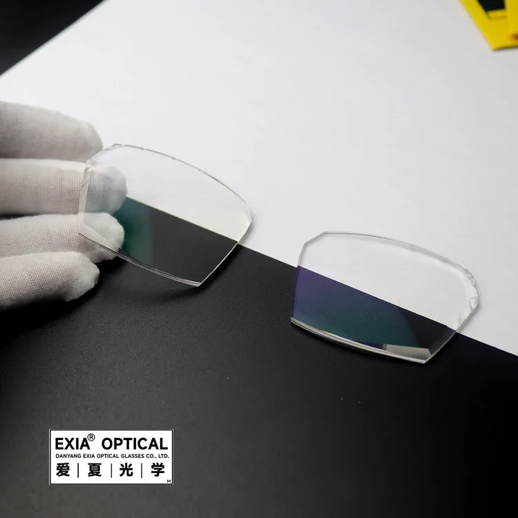 EXIA X26CUT2 Photochromic Pink MR-8 1.61 Rimless Cutting Lenses HMC Anti-Reflective Coatings Green HMC