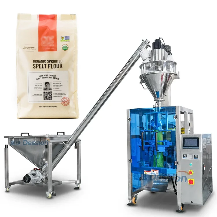 Автоматическая 250 г 1 кг/2 кг муки упаковочная машина по производству пшеничной муки мощностью упаковочная машина для порошковых продуктов маниока муки упаковочная машина для бумажных пакетов упаковочная машина