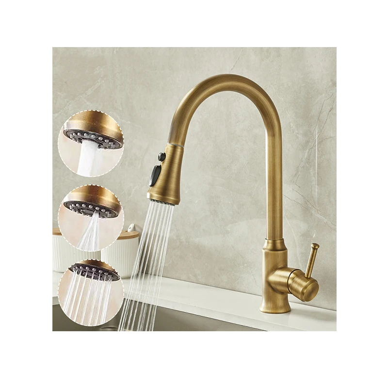 Household Ceramic Cartridge 3 Outlet Models Kitchen Mixer Kitchen Sink Faucet For Bathroom