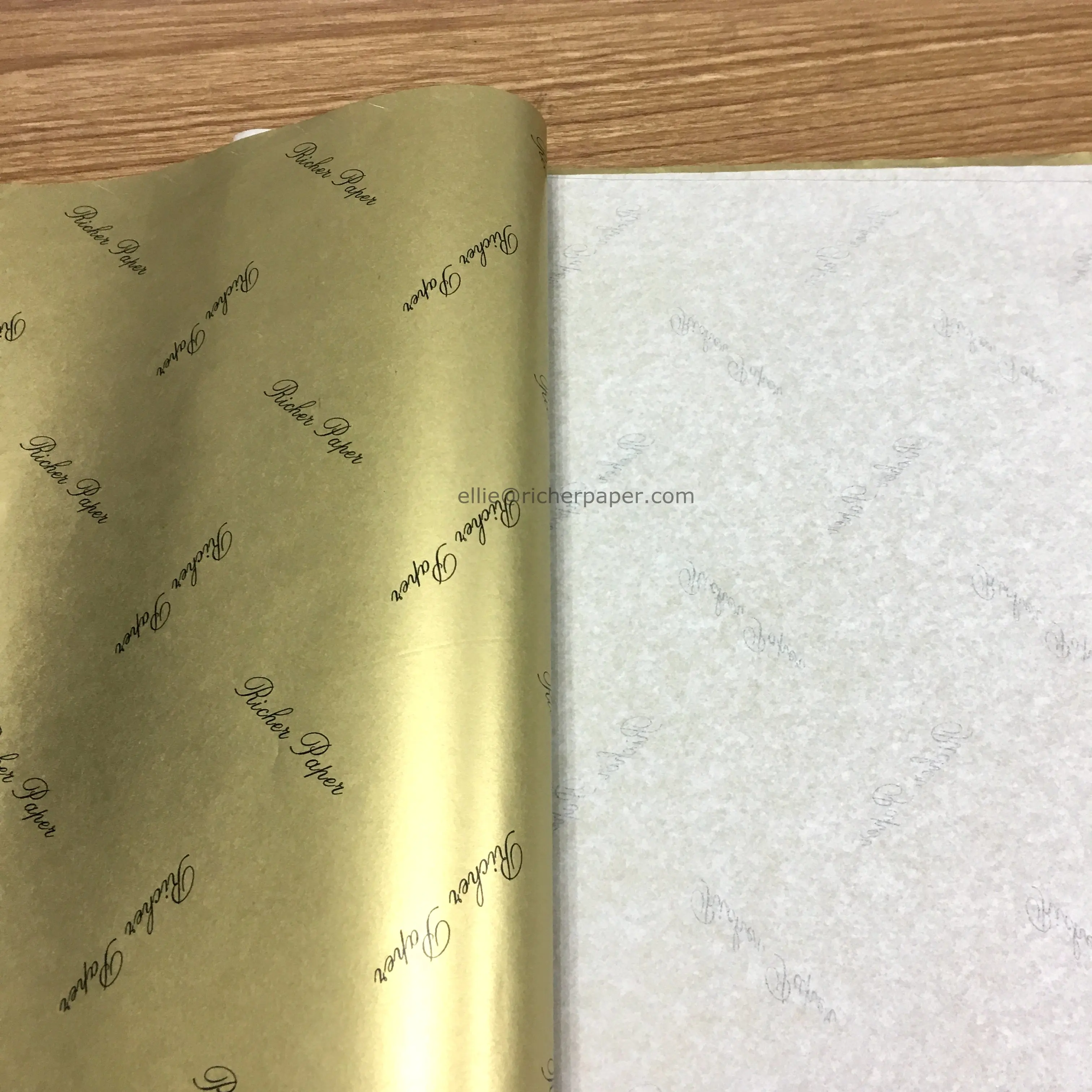 golden print craft/present/clothing/shoes/gift black wrapping tissue Paper