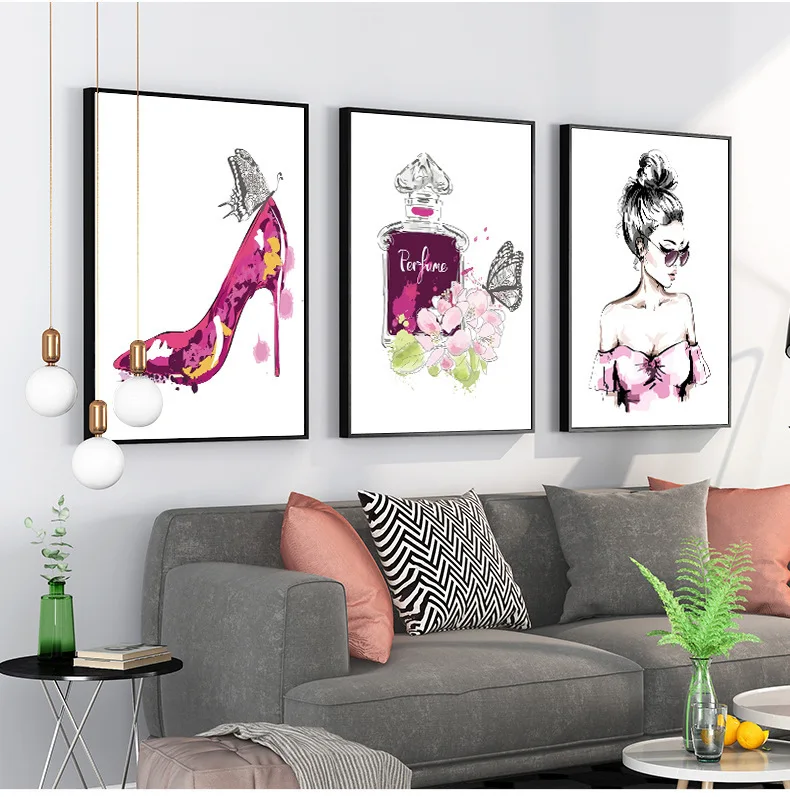 Wholesale Wall Art Painting Canvas Nordic Cool Girl Car Balloon Wall Decoration Oil Painting girls painting home decor