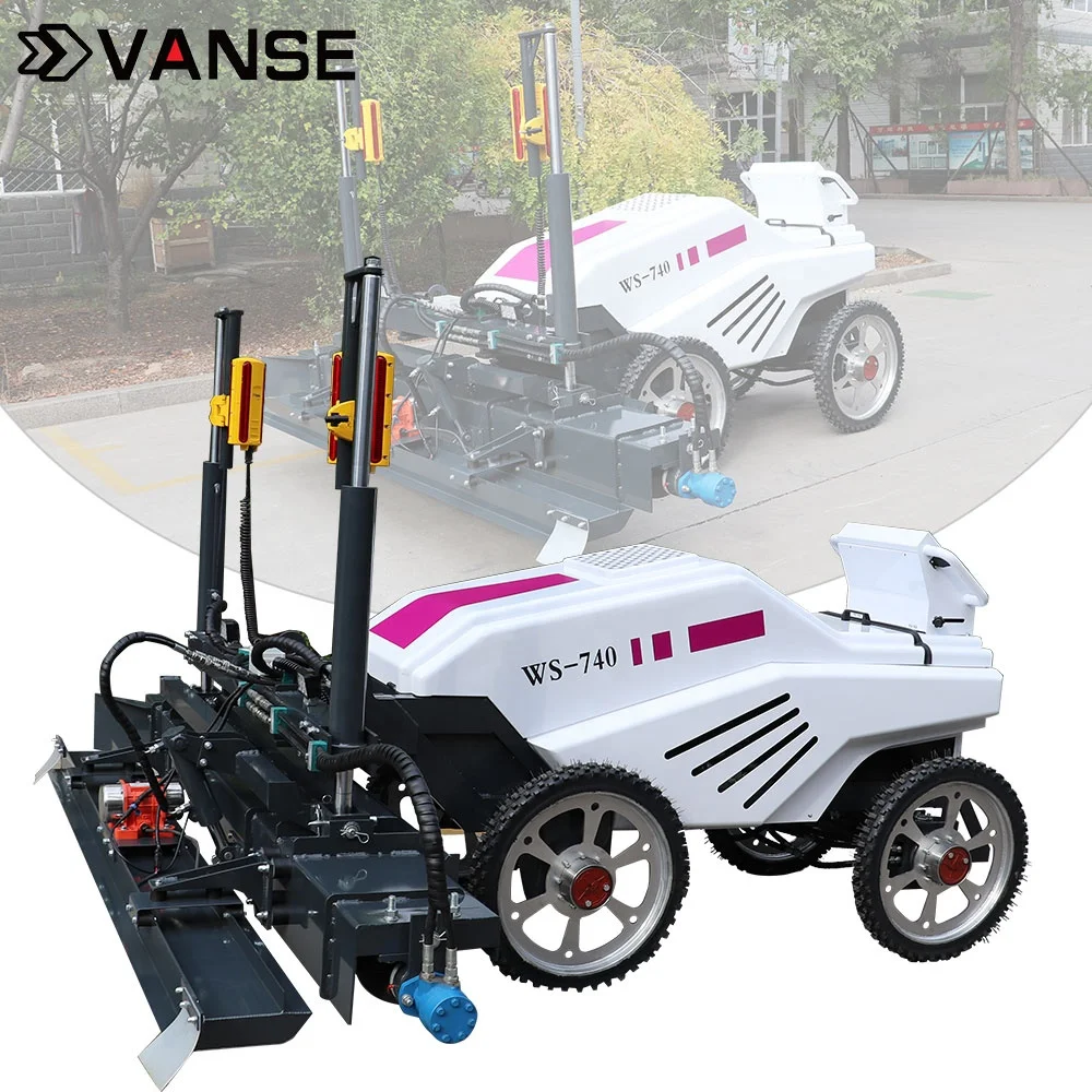 VANSE WS740 High Efficiency Land Ground Tool 4 Wheel New Concrete Surface Leveler Indoor Concrete Levelling Machine For Sale