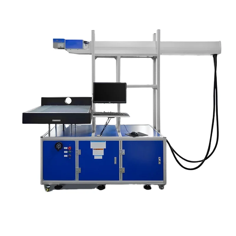 3D Dynamic Co2 Glass Tube Laser Marking Machine on Jeans