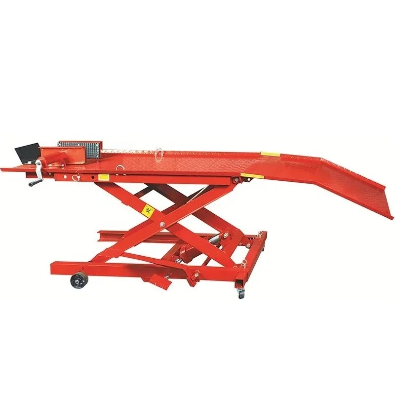 CE Wholesales OEM 800LB CE Hydraulic Motorcycle Scissor Lift Steel Motorcycle Lifter Table Bed