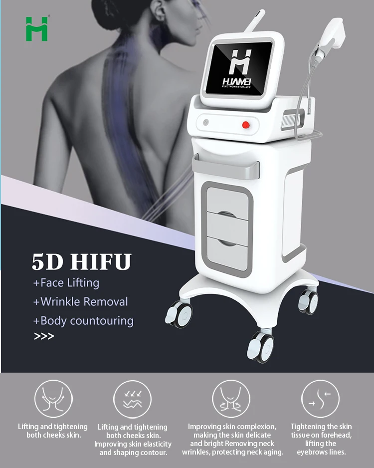  4D HIFU 25000 снимков Hifu лифтинг лица машина высокой интенсивности сфокусированный