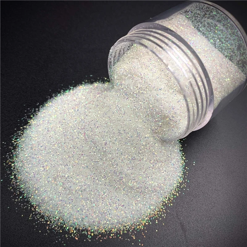Оптовая продажа с завода, Радужный синий белый мелкий Блестящий Порошок для рукоделия