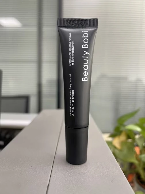 new arrival no UV lamp lightening nail tip gel glue set with remover press on nail solid glue tube acetone-free remover