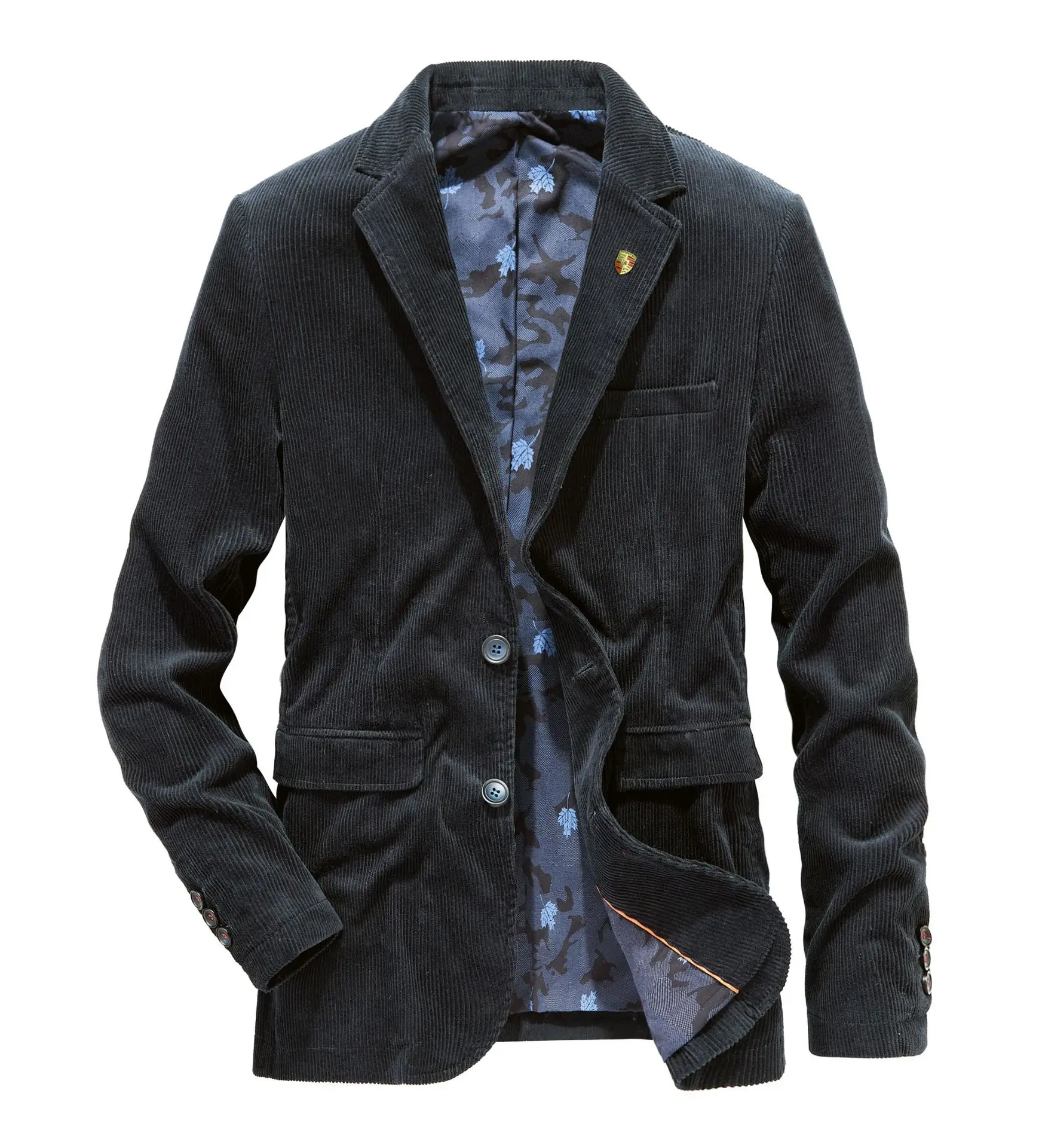 Liu Ming Hot Selling Wholesale Trending Winter Men Casual Outwear Suit Slim Fit Jackets And Coats Corduroy Blazer
