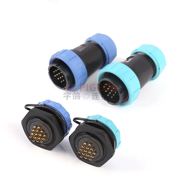 PS/TS29-12P waterproof aviation plug socket connector AC/DC quick connector male and female rear nut socket