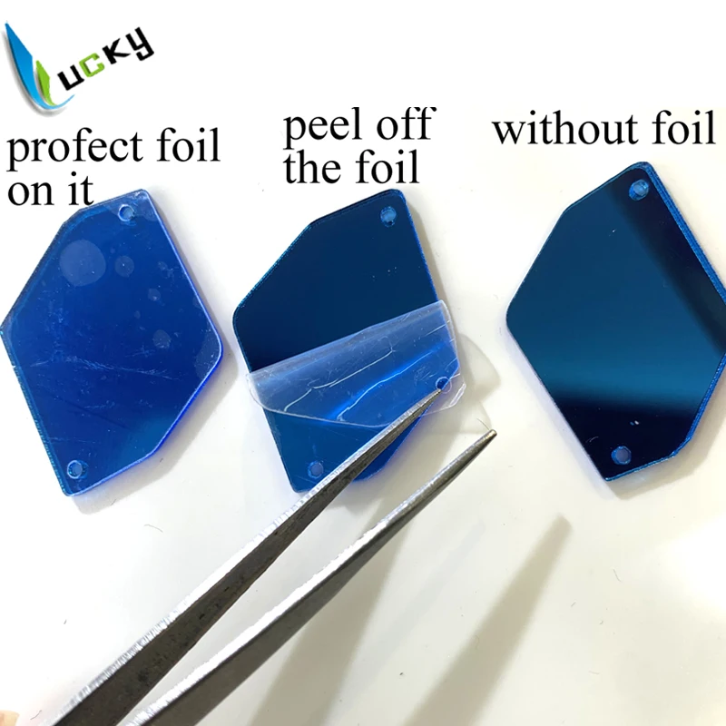 Lucky factory 500 PCS single color mix 10 shapes  acrylic  mirror stone sew on rhinestone  acrylic shaped stone