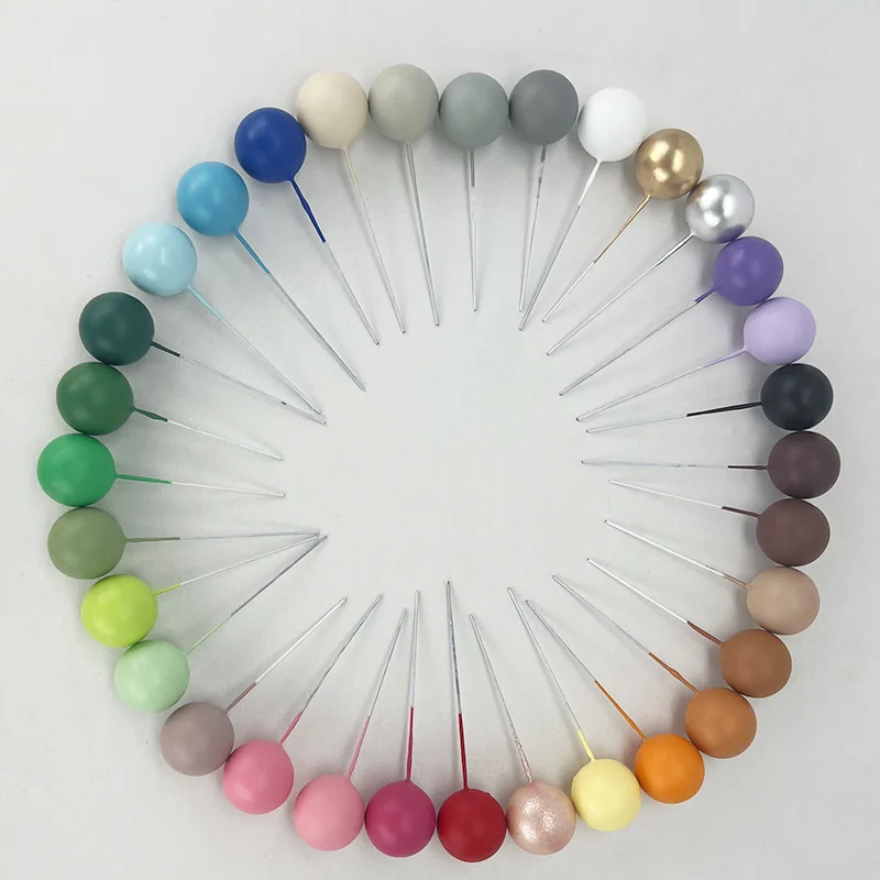 NEW colors Cake Faux Balls glitter gold Ball Silver Cake Decoration Powder Blue Color Round Cake Decorations