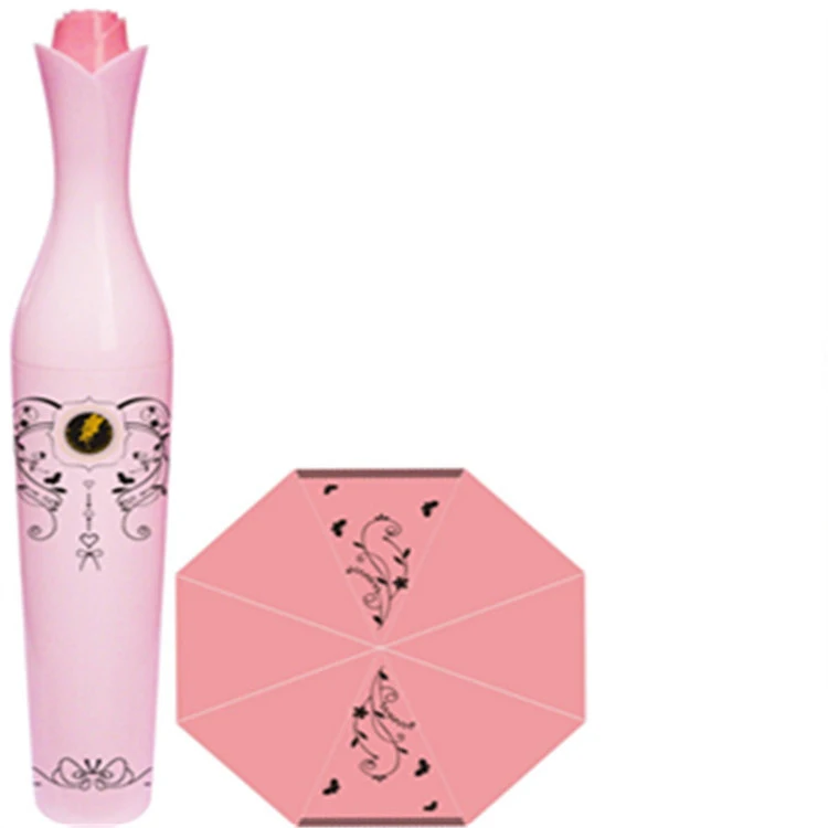 WHY402 пользовательская печать реклама бизнес подарок продвижение путешествия Дождливый Солнечный 3 складной зонтик розы Зонты