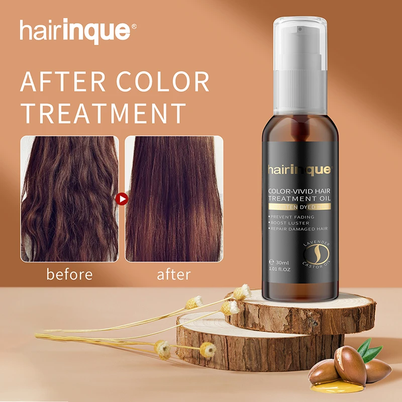 Private Label Black Seed Castor Oil Color-Protection Hair Serum Treatment Hair Oil For Color Treated Hair