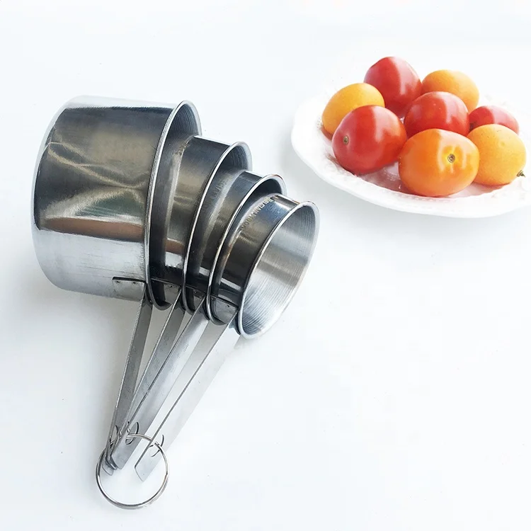 
Hot sale stainless steel measuring cups and measuring spoon set of 4 