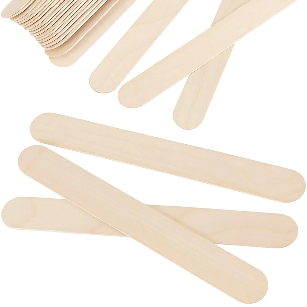 Wholesale eco friendly round wooden popsicle ice cream sticks 114mm with smooth surface