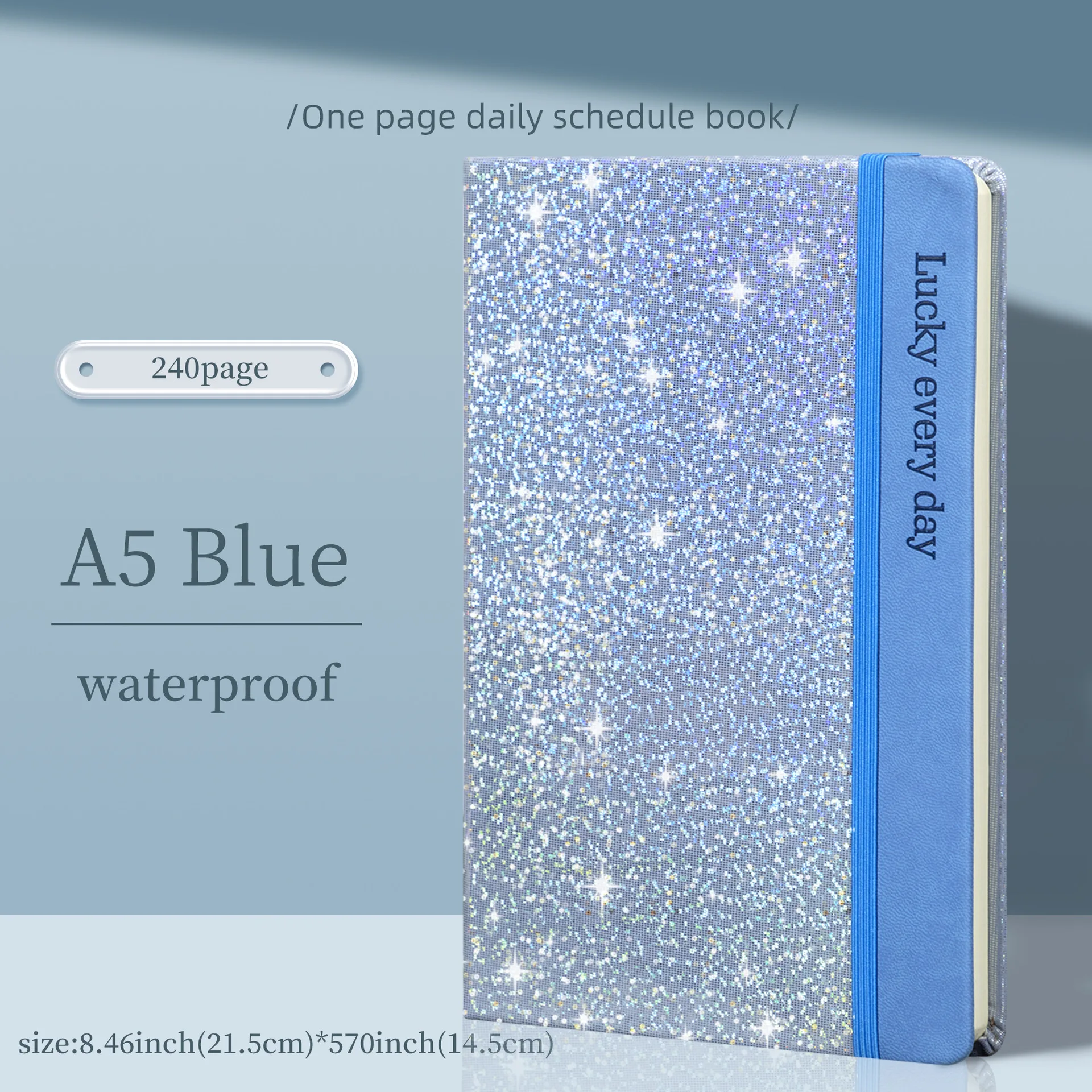Yubo hot custom A5 notebook with glitter hardcover Fashion Student Stationery Notepad line pages Agenda travel Hand Account Book