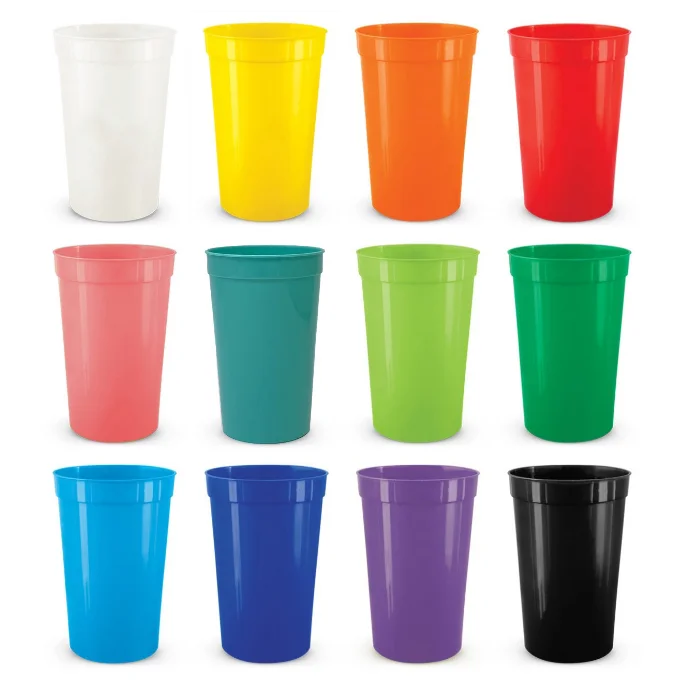 Custom Multicolor Unbreakable Drinking Water Cup For Travel Personalized Plastic Stadium Cup