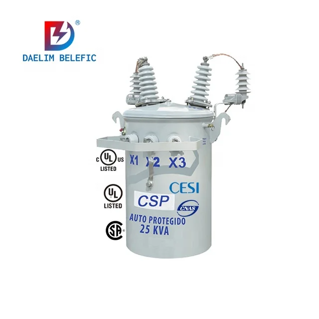 oil filled 15KVA conventional type single phase pole mounted transformer