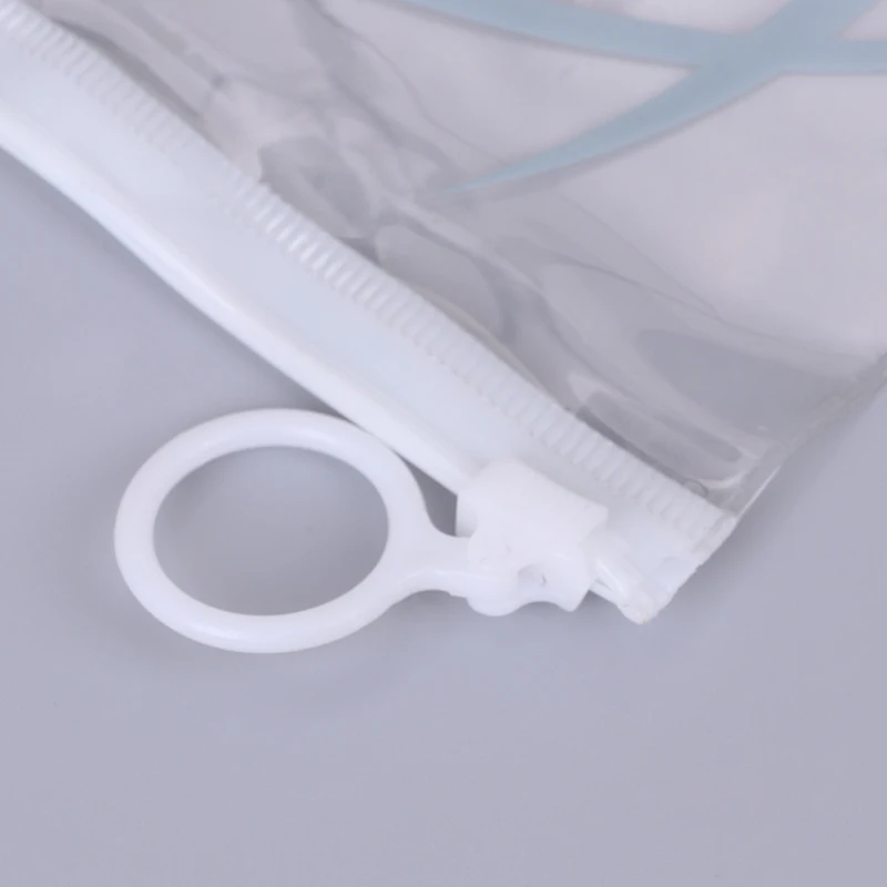 Недорогой прозрачный пенал для ручек, стационарный мешок, ПВХ прозрачный пенал на молнии с держателем для карт