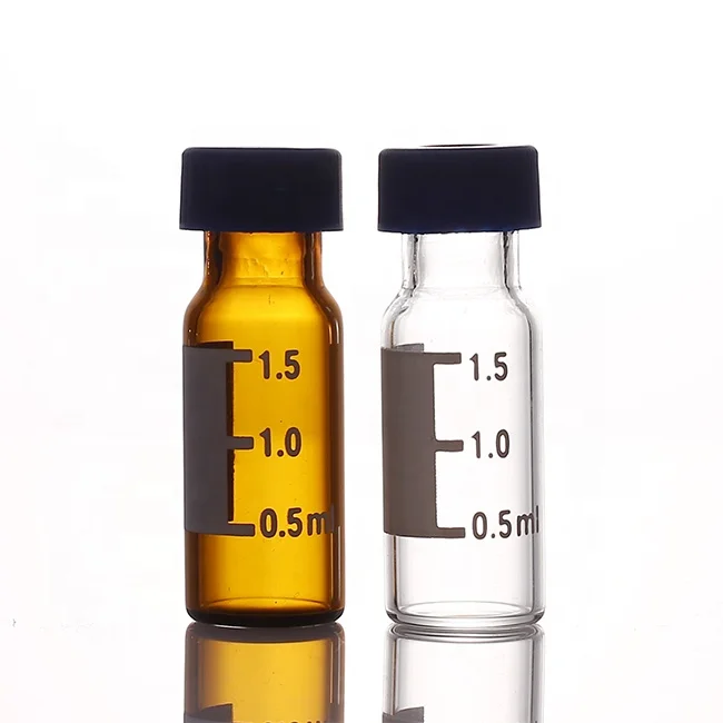 Sterilized 2ml Tubular Glass Vial Chromatographic Bottles for Laboratory Use