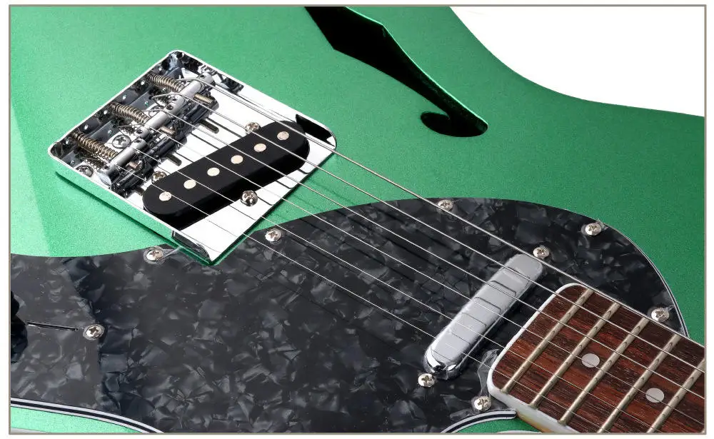 Huasheng 2024 New Arrival 22 Fret F Hole Mahogany Solid Wood Matte Electric Guitar