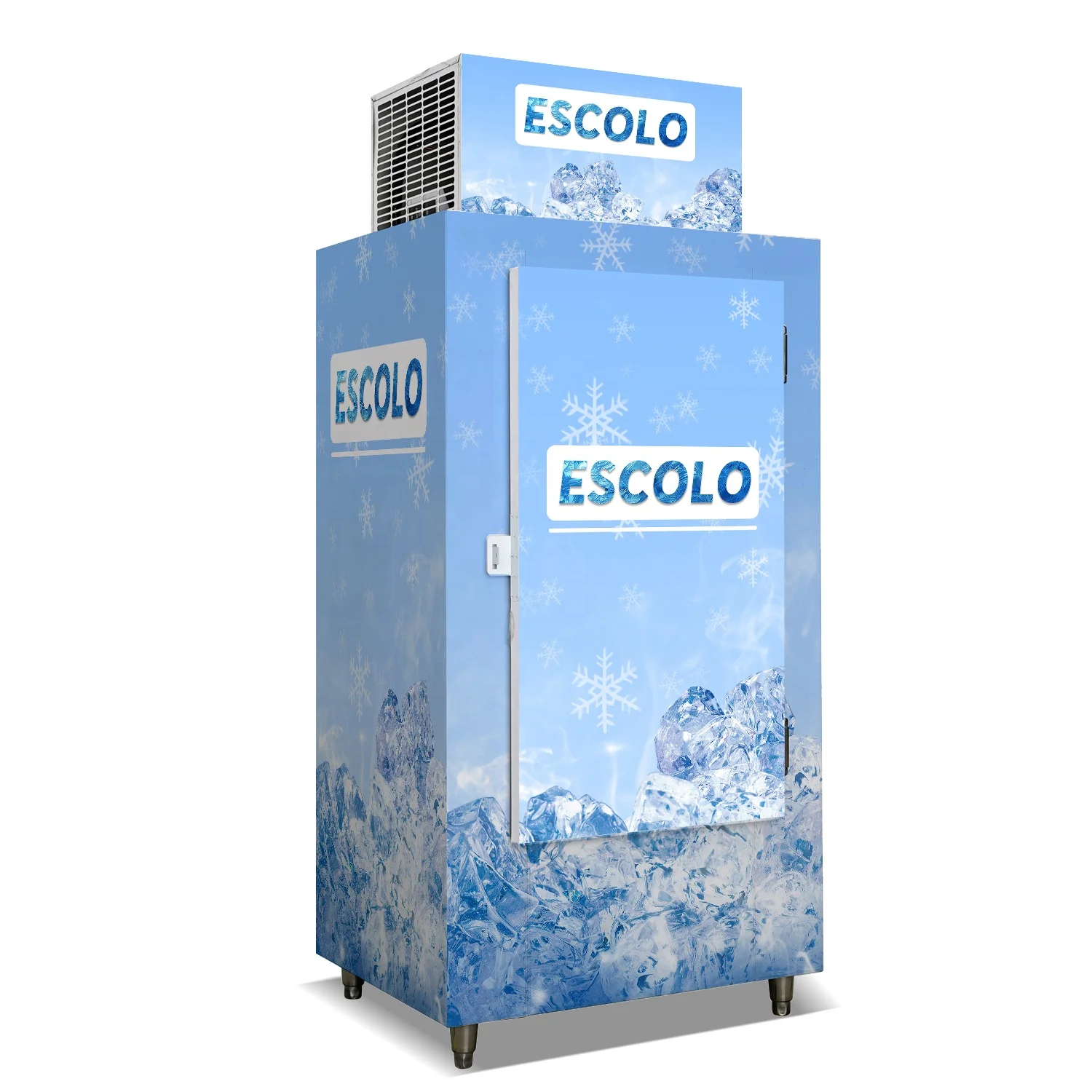 Foshan Ice Cube Machine Outdoor Ice With logo Air Cooler Anti Fog Freezer For Sale
