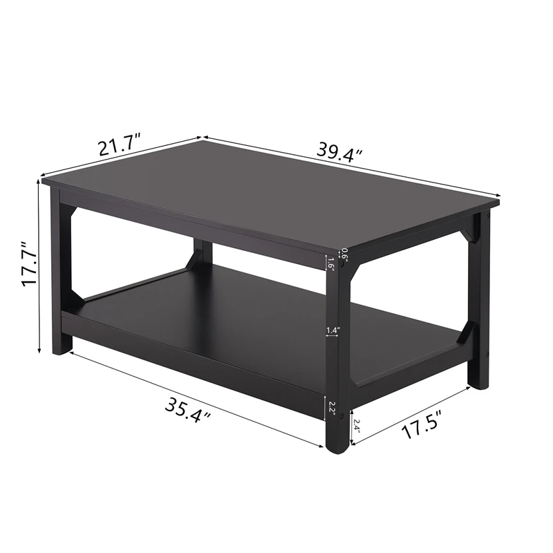 US 3 days shipment exquisite quality wooden espresso coffee table America manufacturing concrete coffee table