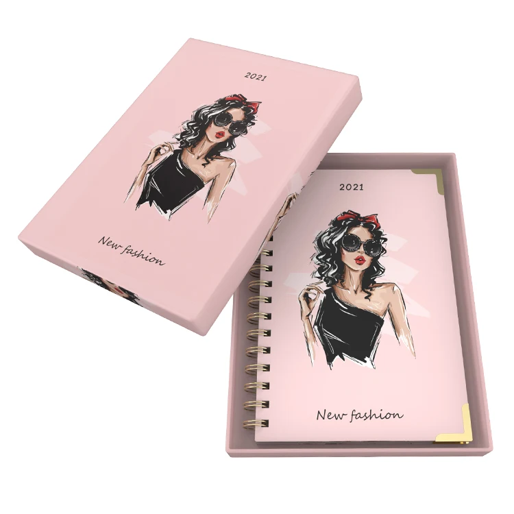 Fast Delivery in Stock Custom pink Hardcover Journal B5 A5 Spiral Planner 2025 Notebook