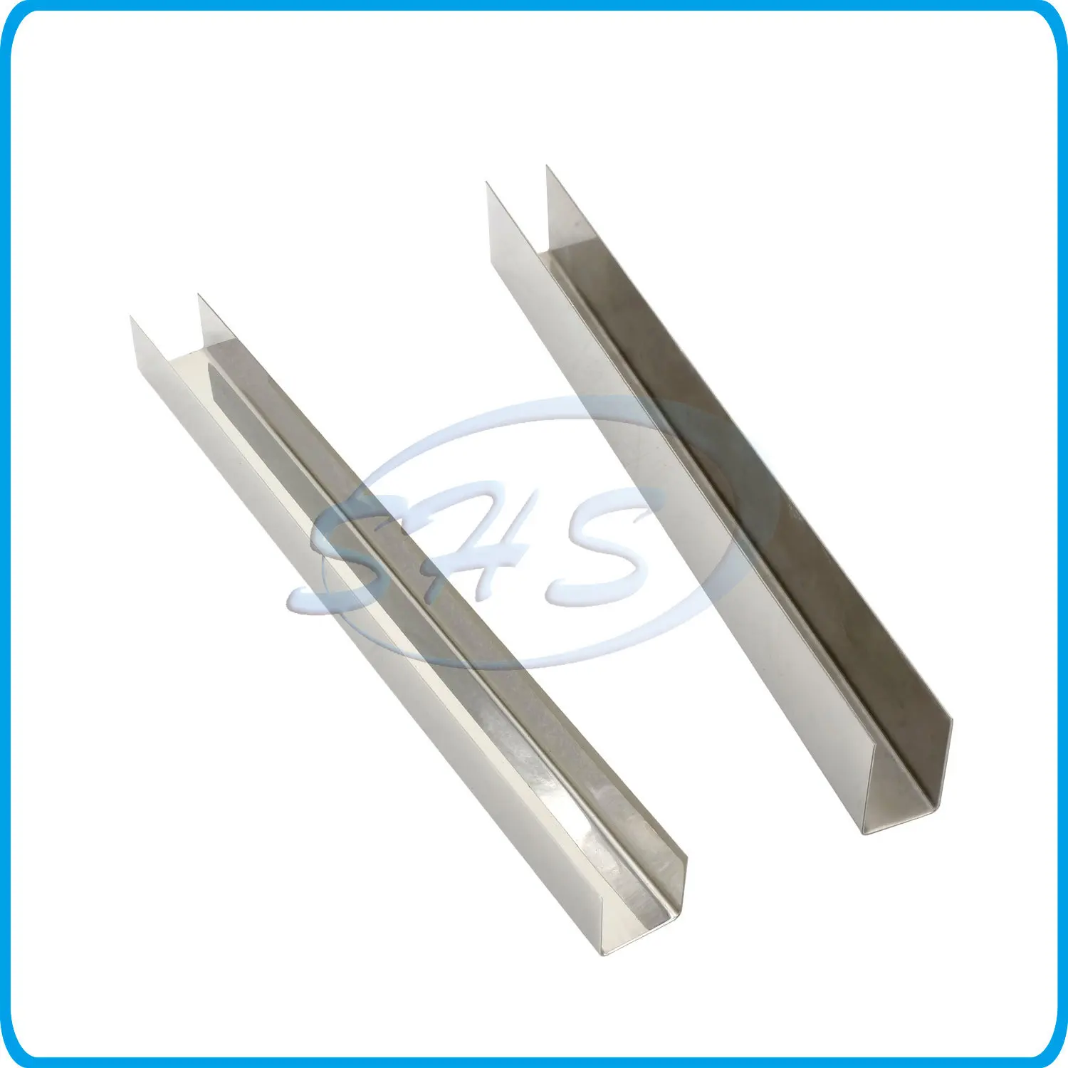Ss 304 316 slot groove U Profile tube or pipe with mirror for indoor outdoor glass handrail railing U channel glass railing