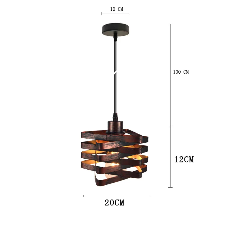 BOKUN Nordic Retro Industrial Lampshade Light Hanging Lamp Home Lighting Living Room bedroom Kitchen Decoration Pendant Lights