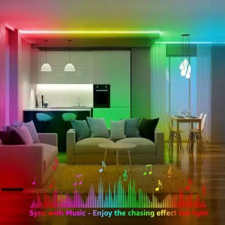 Energy Saving Home Indoor Ambient Light Decoration SMD5050 Lamp Strip Flexible Silicone Body Led RGB Strip Light
