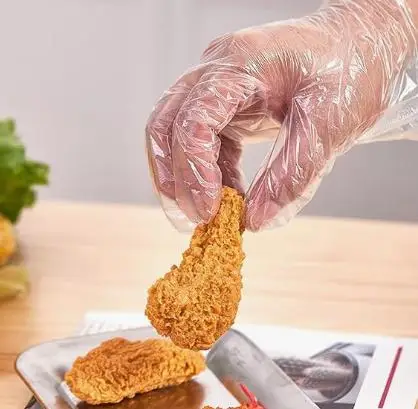 Disposable Polythene Gloves for Daily Kitchen Food Serving Cleaning