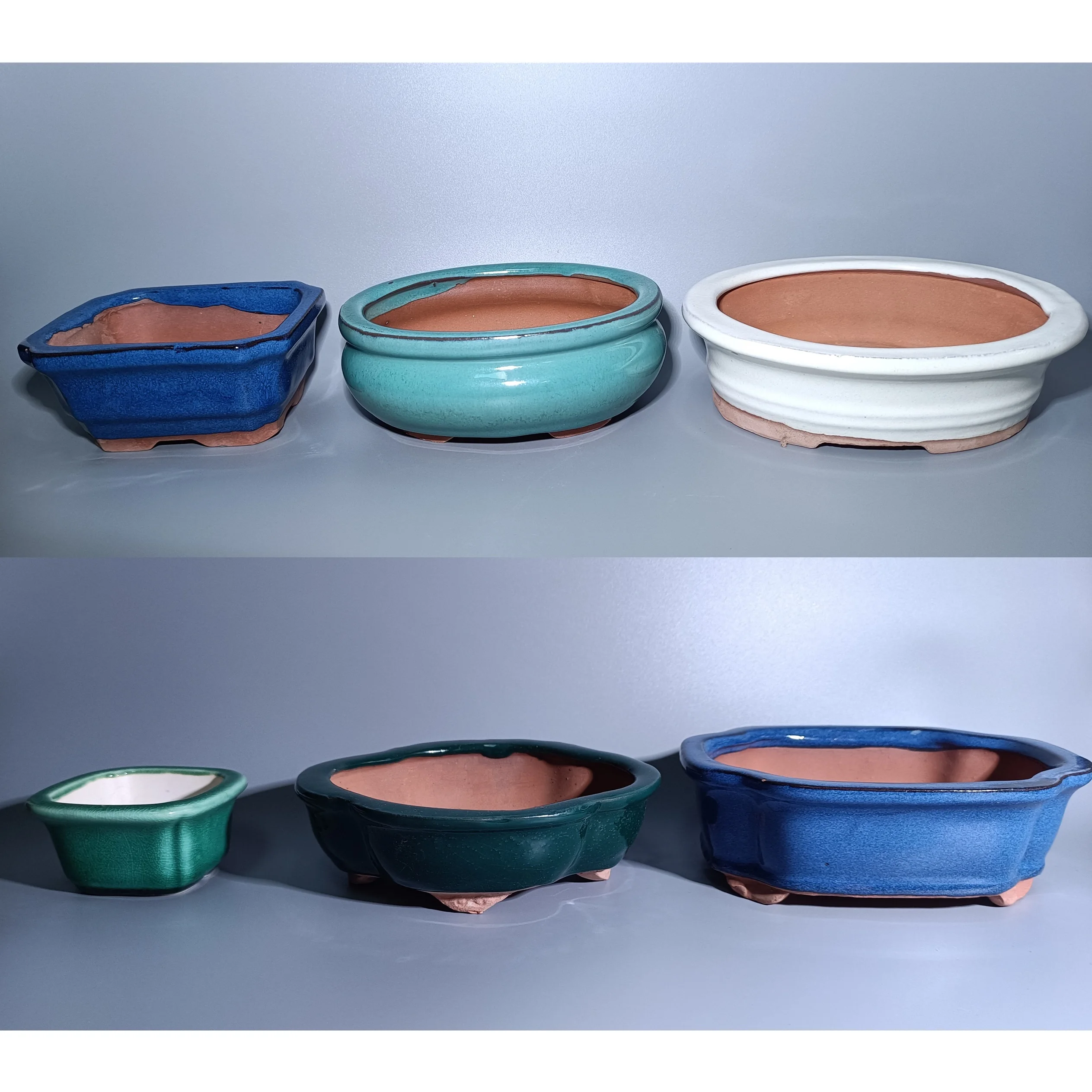 Factory small bonsai pots from 8cm to 16cm miniyixing pots glazed bonsai pots planters wholesale