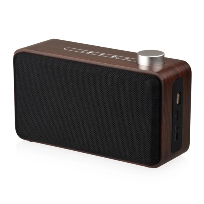 Amazon Top 10 Metal Rotary Volume Control Button High Quality Wooden Stereo Bluetooths Wireless speakers