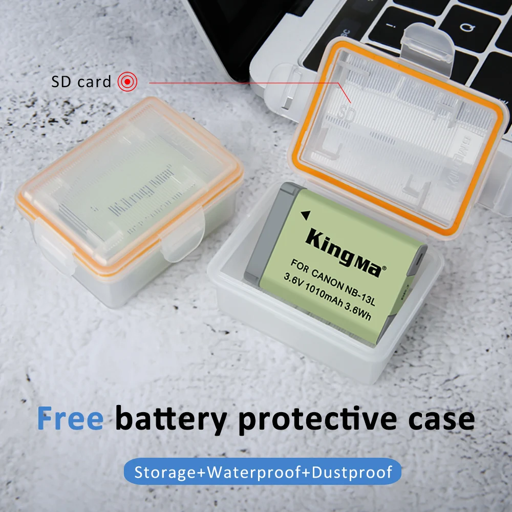 KingMa Replacement Li-ion Battery NB-13L For Canon G7X3 G5X2 G7XII G5X G9X SX620 SX720 HS Camera