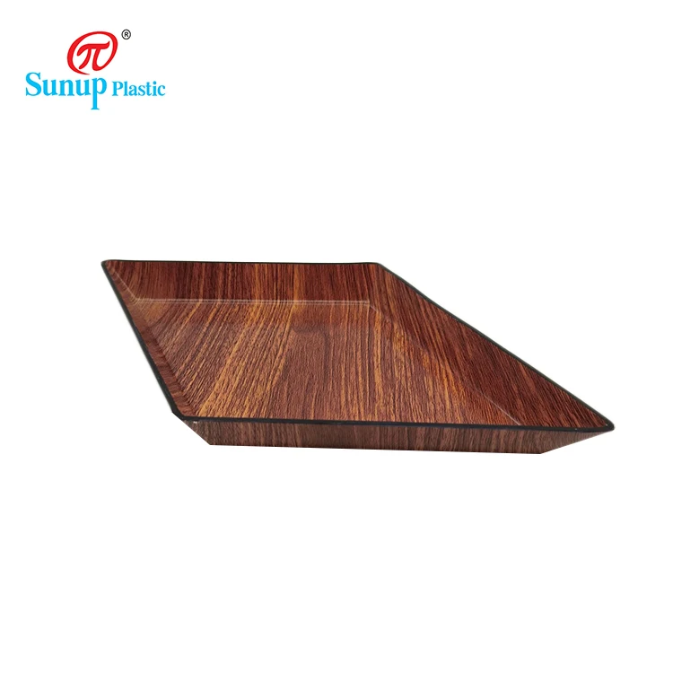 Custom Luxury Modern Natural Rustic Sushi Food Fruit Dessert Coffee Serving Walnut Wood Tray