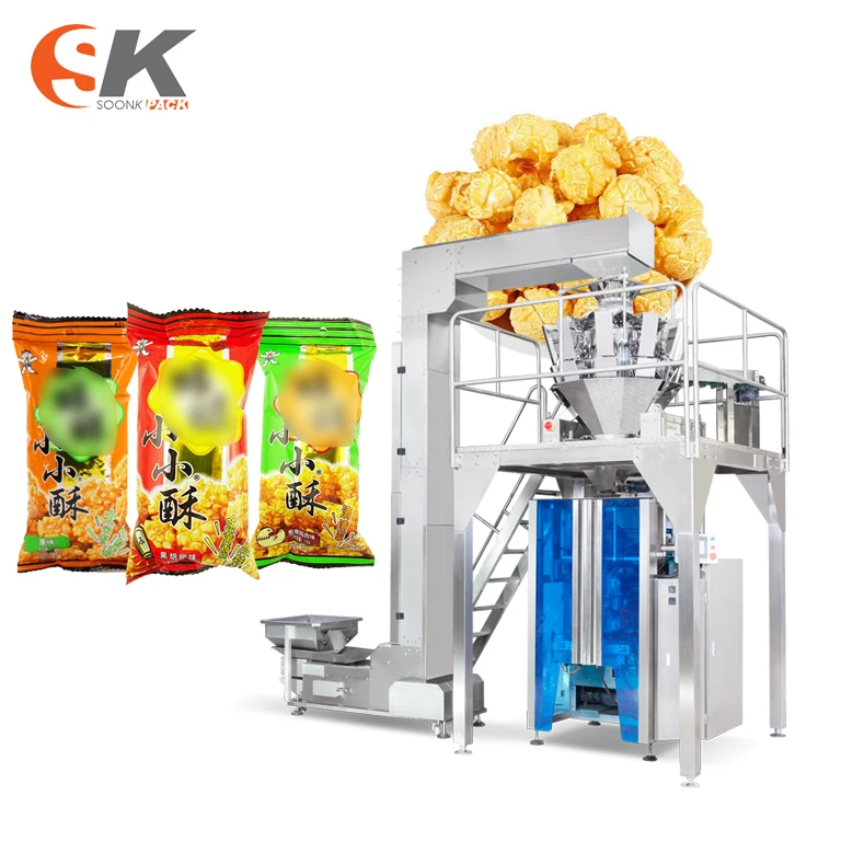 Combination Weighing High-precision Vertical Sugar Potato Chips Shrimp Weighing Packing Machine Pulled Food Packing Machine