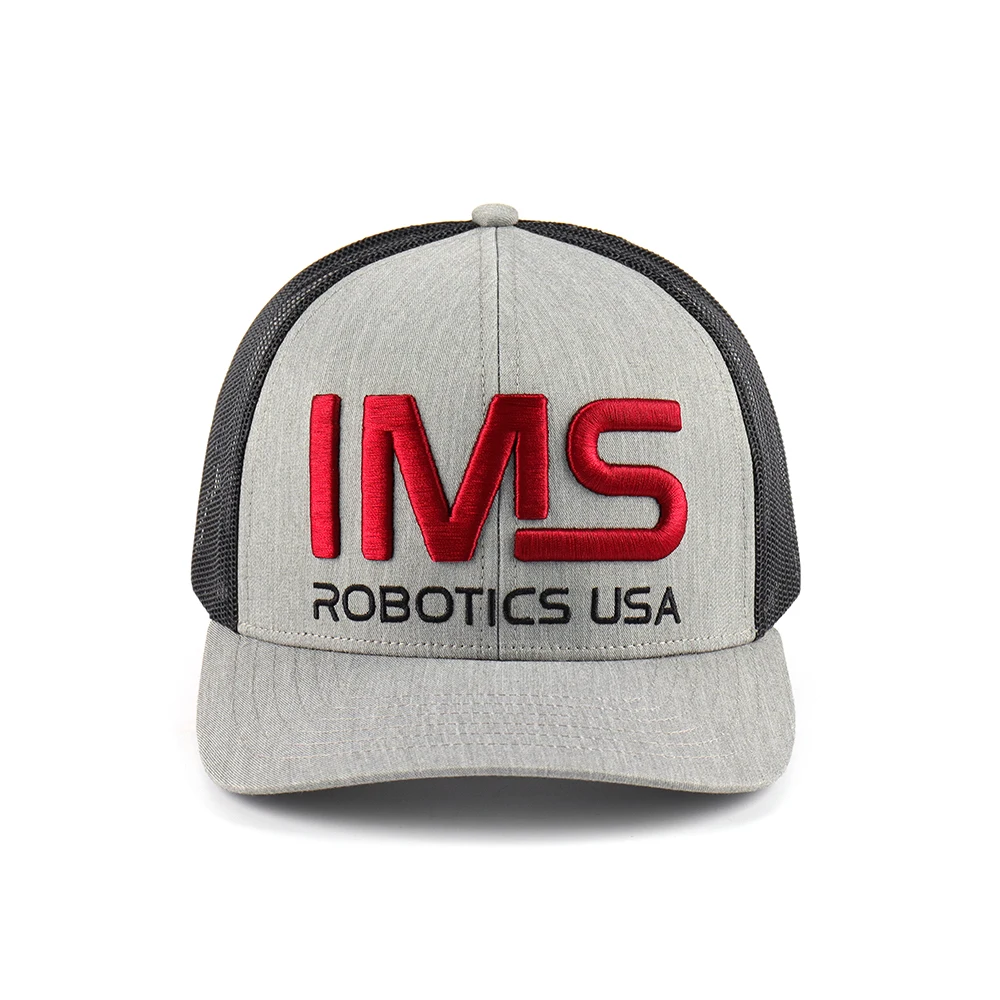 Wholesale Custom Logo High Quality Richardson Style 6 Panel Heather Grey 3D Embroidery Model 112  Trucker Caps Mesh Hat