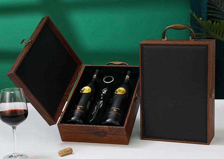Wholesale Luxury Gift Box Wooden Wine Box And Custom Piano Lacquer Wine And Single Wine Bottle Box