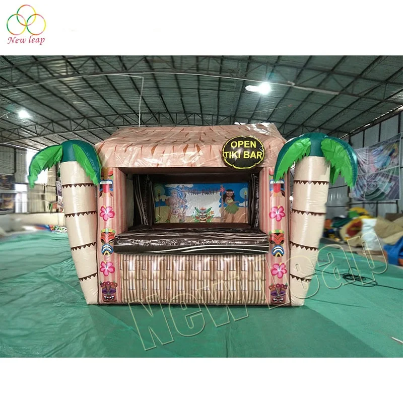 fun food concession stand booth with air blower inflatable tiki bar