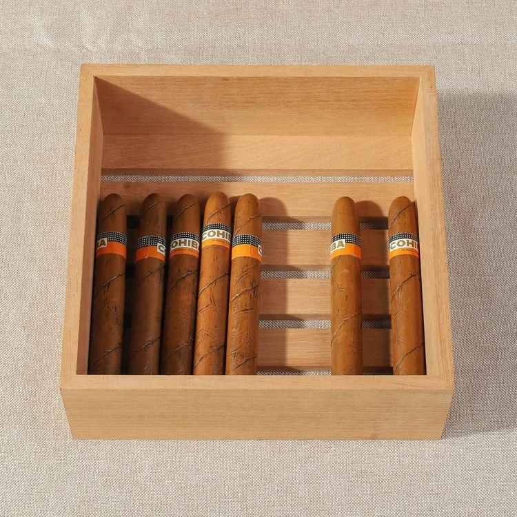 Wholesale Unfinished Empty Cigar Boxes Customizable High Quality Solid Wood Storage Boxes