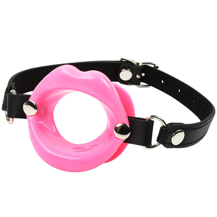 Silicone Open Mouth Sex Toy Lips Gag Oral Fetish Bondage Lips Fixed O-Ring Expander