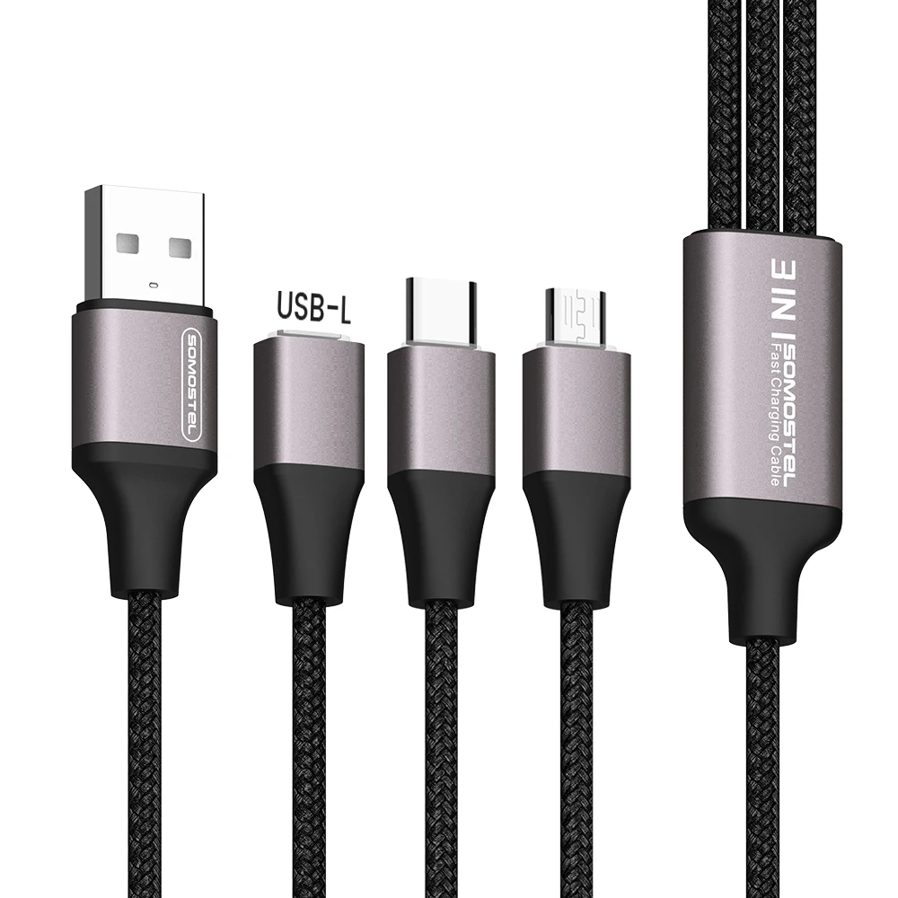 1.2M OEM USB Cable Carga Rapida USB to Micro V8 IPH Type C Sync Charge Cable For iphone/Android Cable Para Celular