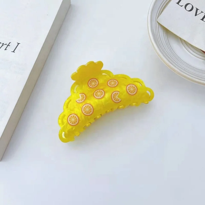 Милый корейский розовый летний зажим для волос в виде фруктов клубники Kawaii заколка вишни аксессуары из
