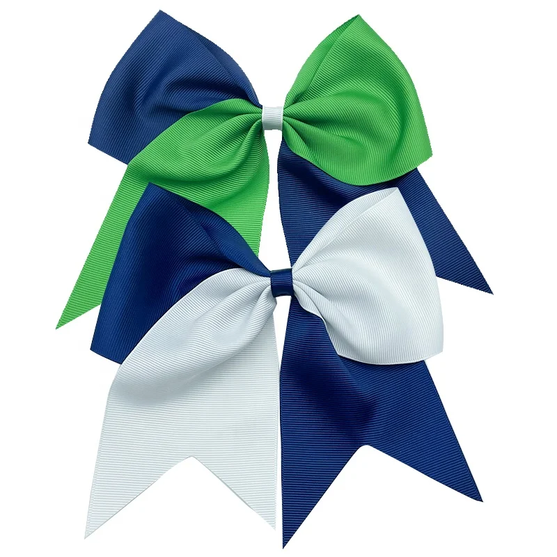 E-magic 16cm Wide Solid Color Hair Bow with Alligator Clip Kid Boutique Fashion Ribbon Hair Clip for Girls