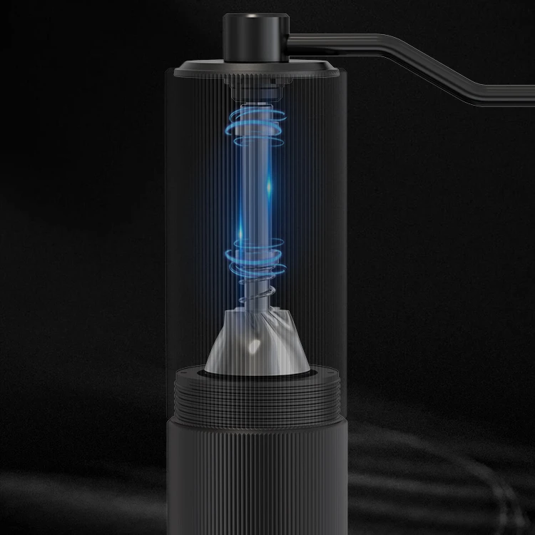 With Adjustable Coarseness Setting Metal Handheld Coffee Grinder Conical Burr Hand Coffee Bean Mill