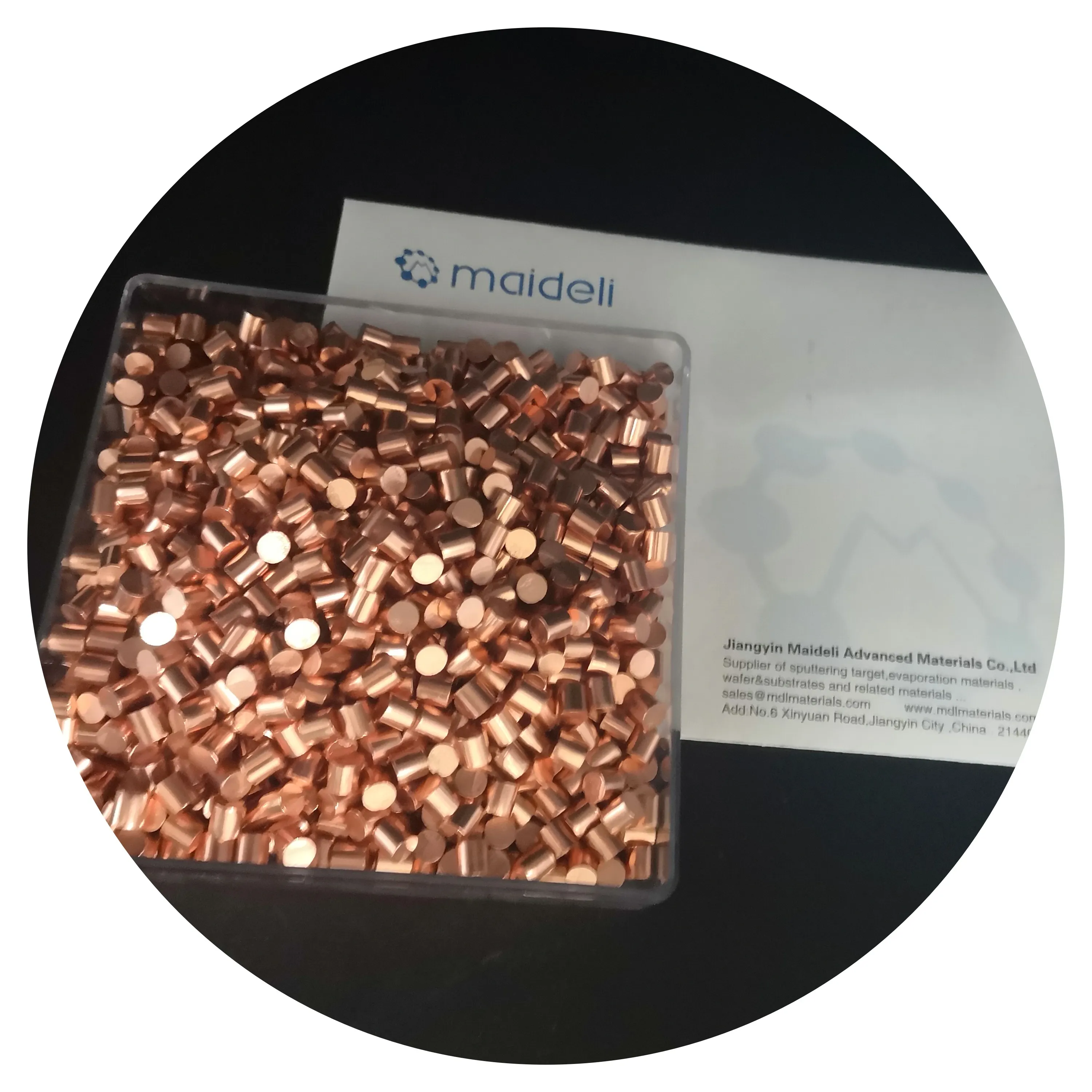 Copper Evaporation Materials with 3x3mm and 6x6mm